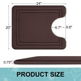 thumbnail image 2 of Smiry Memory Foam Toilet Rugs U-Shaped 20"x 24", Ultra Soft Absorbent Bathroom Rug, Non-Slip Machine Washable Contour Bath Rug, Brown, 2 of 8