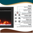 thumbnail image 2 of Boyel Living Floating Fireplace TV Stand , Modern Entertainment Center w/ 36" Electric Fireplace, Wall Mounted Electric Fireplace TV Console for Living Room Bedroom, White, 2 of 7