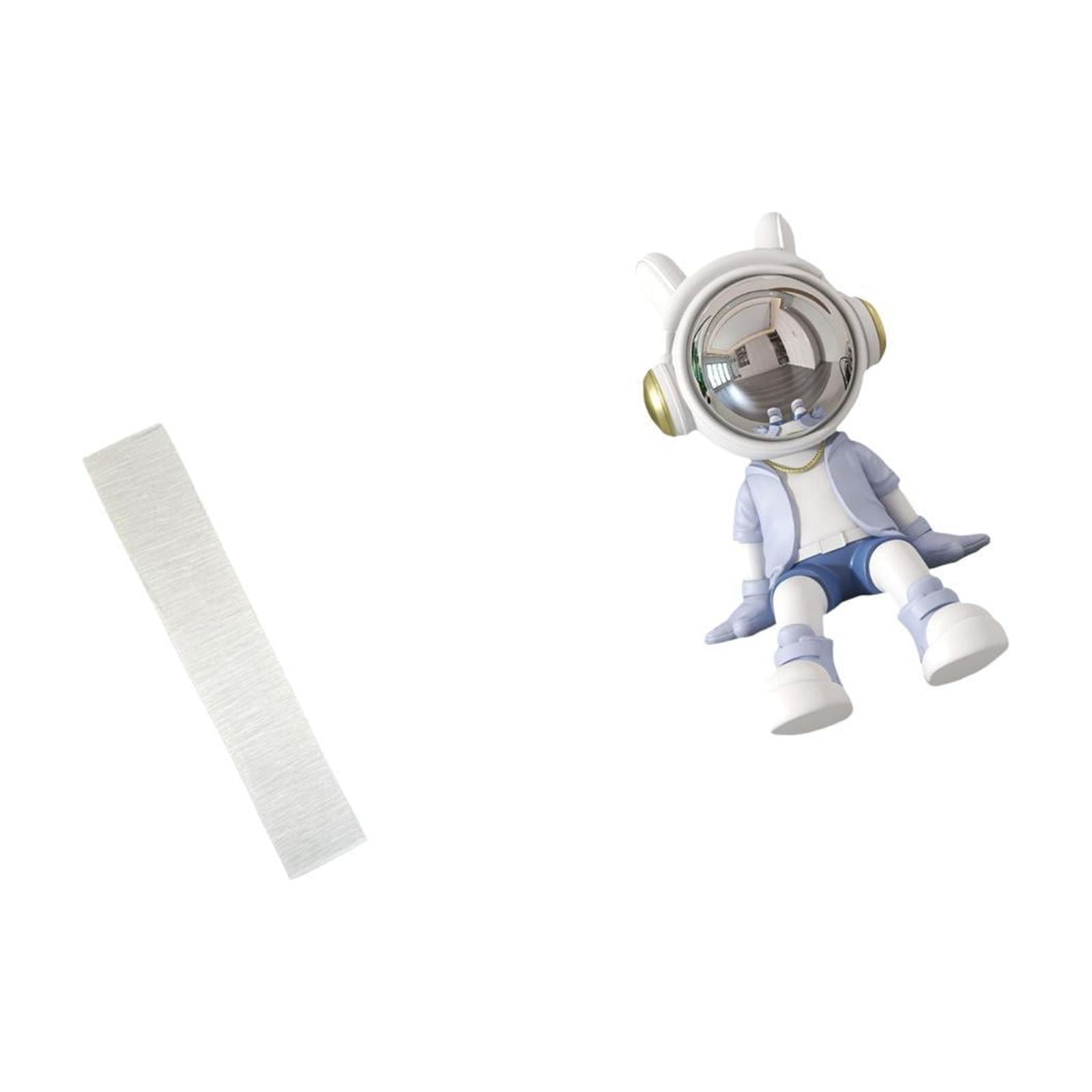 Floor Lamp Shade Astronaut Statue Desktop Figurine Paper Resin Material for Living Room Office Shelf Decoration