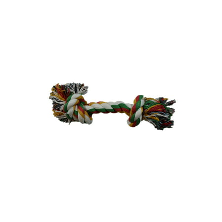Dog Rope Chew Tug Toy, Natural Cotton Knotted, Safe Healthy Teeth, Multi-Colored Non-Toxic Dye, Large Tough Aggressive