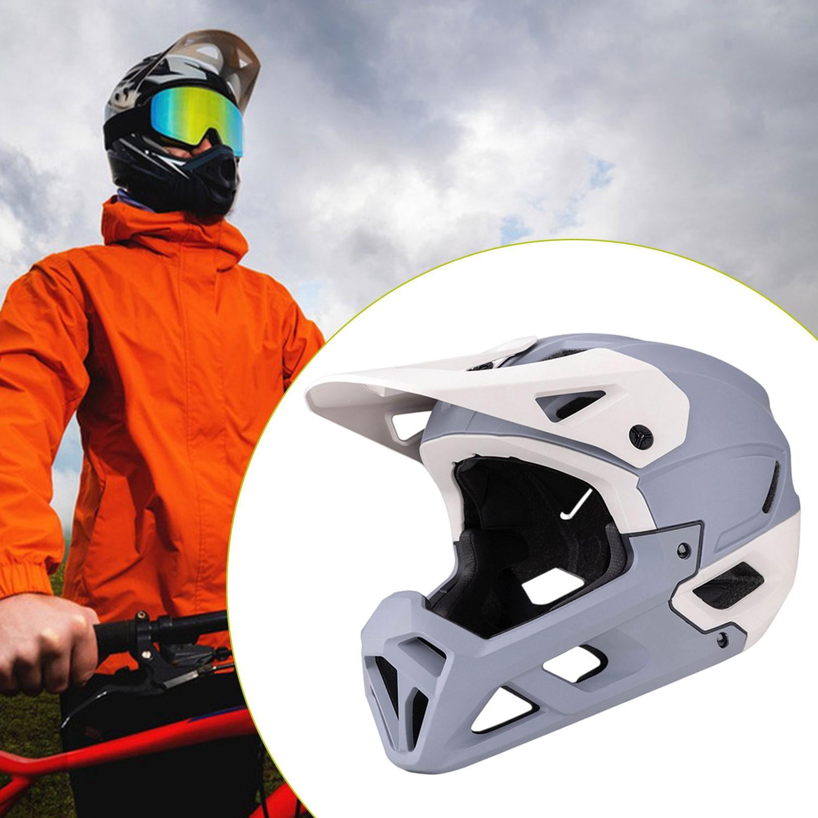 DimyFew Mountain Bike Helmet Mountain & Road , Lightweight, Ventilation, Breathable with Removable Chin Pad, Cycling Helmet Grey White