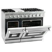 Cosmo 2 Piece Kitchen Appliance Package with 48 Freestanding Gas Range Kitchen Stove & 48 Under Cabinet Range Hood Kitchen Hood Kitchen Appliance Bundles