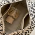 thumbnail image 5 of FENOHREFE Retro Leopard Print Square Handbag PU Leather Shoulder Bag Crossbody Purse for Casual Work and Daily Commutes, 5 of 8