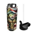 thumbnail image 2 of Fotbe giant bass with big muscles Pattern 18oz Sports Insulated Kettle Stainless Steel Sports Insulated Kettle For Running Hiking Cycling Climbing Man'S Woman'S Water Bottle, 2 of 8