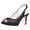 Black, variant on YDN Women Fashion High Heels Pumps Peep Toe Platform Block Slingback Sandals Shoes Size 7 Black