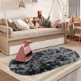 thumbnail image 5 of Yeerswag Fluffy Plush Shaggy Black Area Rug, 2.6’ x 5.3’, Non-Slip, 5 of 10