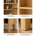 thumbnail image 4 of EYYTHUNG Farmhouse 71" Tall Bookshelf Set of 2, Large Freestanding Wooden Open Bookcase with Adjustable Shelf, Wood Display Book Shelf, Natural Oak, 4 of 8