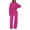 Hot Pink_#01, variant on Nokdvo Woman Sets 2 Piece Outfits Plus Size Casual Long Sleeve Pullover Tops Wide Leg Pants Crewneck Solid Color Fall Winter Tracksuit Set with Pockets,Complexion 2XL
