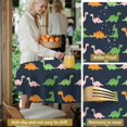 thumbnail image 5 of Dinosaur and Silhouette Navy Blue Round Tablecloth 60"x60", Wrinkle Resistant Wipeable Table Cover for Kitchen Dining Room Picnic Patio and Party, 5 of 6