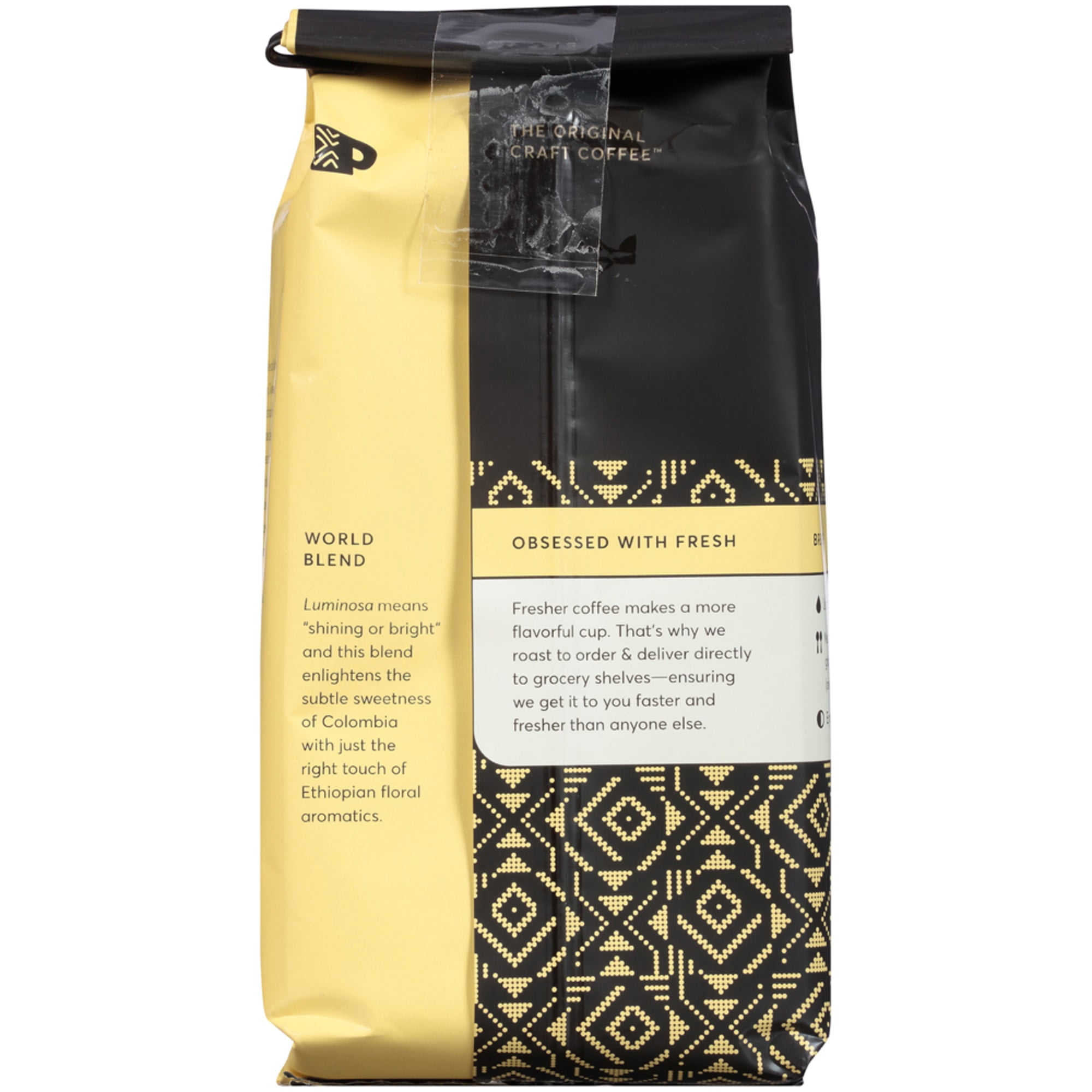 Peet's Coffee Luminosa Breakfast Blend, Light Roast Ground Coffee, 12 oz Bag