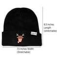 thumbnail image 4 of DALIX Rudolph Adult Beanie Christmas Holiday Winter Stocking Hat in Black, 4 of 7