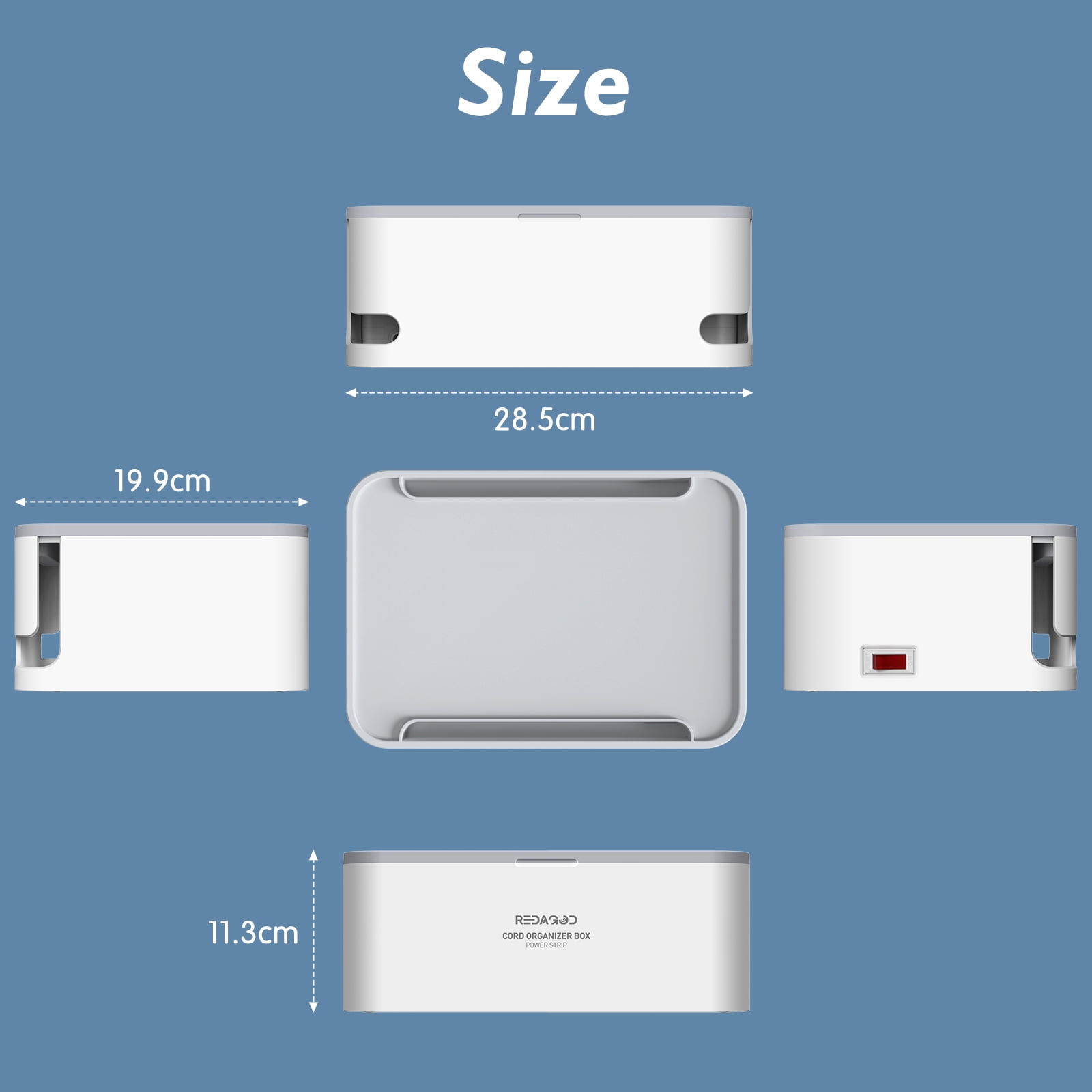 Redagod 8-Outlet Surge Protector with Accessories Included