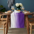 thumbnail image 2 of Purple Waves Table Runner - 72 Inch Long, Kitchen Dining Table Runner Dresser Scarves, Ombre Abstract Art Gradient Modern Farmhouse Decor for Coffee Tables Wedding Party Banquet, 2 of 8