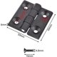 thumbnail image 4 of Bisagras de gabinete de 2 piezas Bisagra de puerta Bisagra de puerta de gabinete Bisagras para puerta de gabinete Aleación de zinc con tornillos para puerta de gabinete de muebles, negro, 11 Feliz Sencillez, 4 of 5
