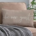 thumbnail image 6 of Farmhouse Throw Pillow Cover 12x20 Inch Be Our Guest Pillow Cover Beige Cozy Relax Decorations Lumbar Decorative Pillow Case for Home Guest Room Bedroom Essentials Couch Sofa Bed Decor, 6 of 6