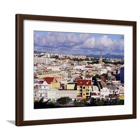 Skyline of Fort De France, Island of Martinique, Lesser Antilles, French West Indies, Caribbean Framed Print Wall Art By Yadid