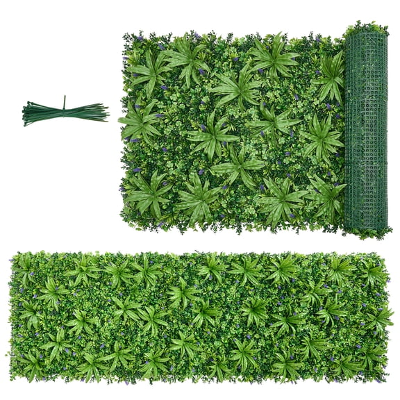 KFFKFF Artificial Plant Wall, 40 x 120 in Boxwood Panels, UV-Resistant Greenery Backdrop Privacy Fence, Faux Grass Screen for Events, Indoor, Outdoor Garden, and Backyard (1 PC)