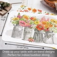 thumbnail image 5 of CounterArt "Farmhouse Floral" 4-Pack Reversible Flexible Plastic Tabletop Placemats, 5 of 8
