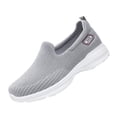 thumbnail image 3 of Domuza Women's Orthopedic Arch Fit Slip-Ins Sneakers, Comfortable Mesh Walking Shoes with Max Cushioning, Casual Orthowear for All-Day Wear Gray 7（EU-38）, 3 of 5