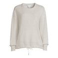thumbnail image 5 of Time and Tru Women's Drawstring Hem Textured Top, Sizes XS-XXXL, 5 of 5