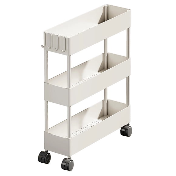 Slim Space-saving Organizer Bathroom And Laundry Room Slot Organizer On Wheels