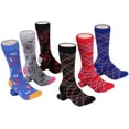 thumbnail image 4 of Marino Mens Dress Socks - Fun Colorful Socks for Men - Cotton Funky Socks - 6 Pack, 4 of 5