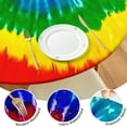 thumbnail image 4 of Colorful Tie Dye Pattern Round Fitted Tablecloth with Elastic Edge,Dining Table Cover Waterproof,Outdoor Round Tablecloth for Camping,Dining,Indoor and Outdoor, 4 of 7