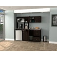 thumbnail image 3 of Inval Ambrossia 3-Piece 4-Drawer Breakroom Storage System, Espresso/Stone, 3 of 11