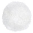 thumbnail image 1 of TOV Furniture Coussin Rond en Tissu Transitionnel 16x16 Pouces en Blanc, 1 of 3