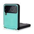 thumbnail image 5 of SaniMore for Samsung Galaxy Z Flip 5 (6.7" 2023) Phone Case, Retro PU Leather + Crossbody Lanyard, Shockproof Anti-fall Slim, Durable Wear-resistant Folding Shell for Galaxy Z Flip 5, Green, 5 of 6
