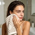 thumbnail image 3 of Geometric Diamond Cotton Hand Towel Super Absorbent Thickened Pure Cotton Face Towel for Bathroom Daily Use, 3 of 3