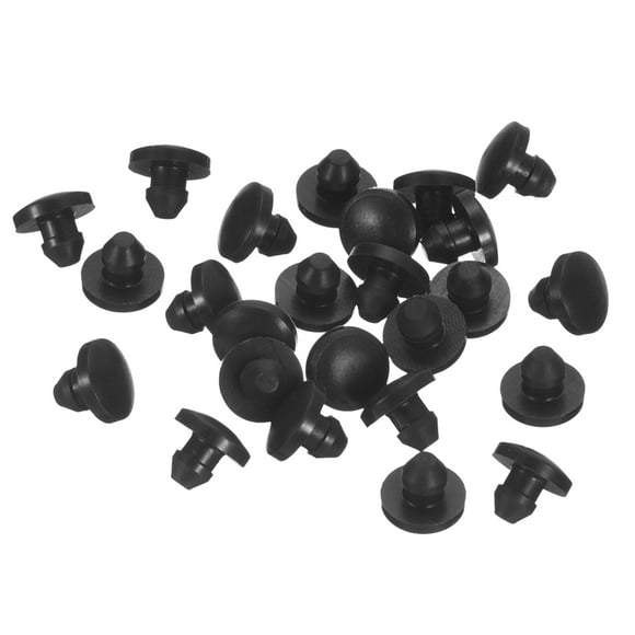 Uxcell 25pack Silicone Plugs, Rubber Round Snap in Locking Hole Plugs Waterproof Hole Plug for 3.5mm Hole, Black
