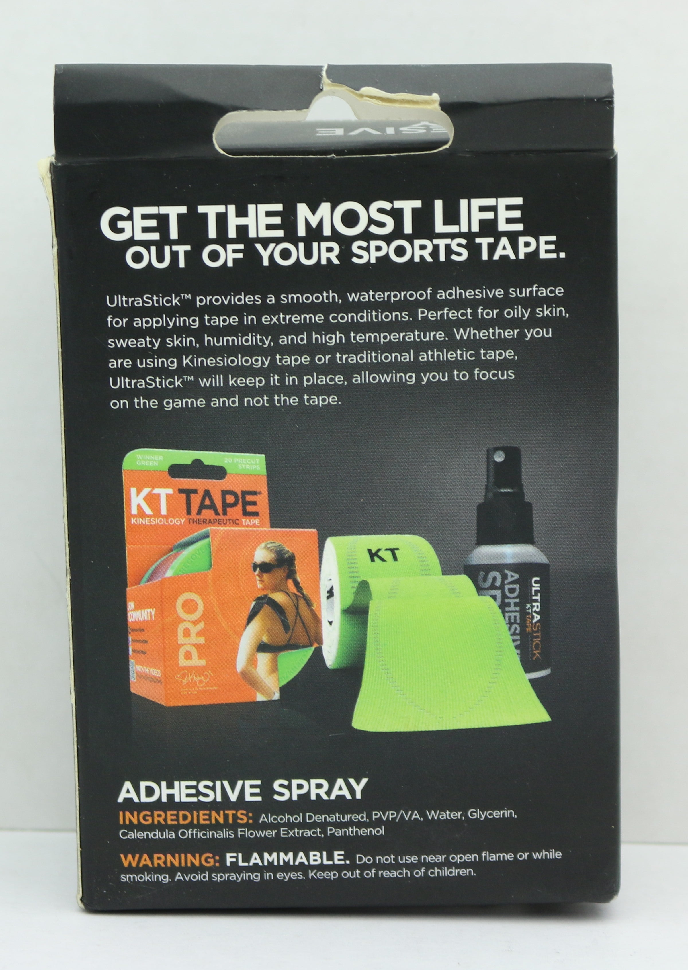 Adhesive spray for kinesiology tape