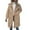 Khaki, variant on Noarlalf Womens Winter Coats, Puffer Jacket Womens, Jackets for Women, Solid Color Thickened Long Padded Coat with Double Side Large Pockets and Detachable Hat Winter Coats for Women Black L