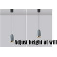 thumbnail image 6 of FSLiving 12W COB LED Track Spotlight H-Type Retractable Lift Droplight with Aluminum Shade Remote Control Pendant Light Stepless Dimming Color Changing for Kitchen Island Sink,Grey - 3 Lights, 6 of 9