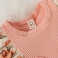 thumbnail image 5 of Zukuco Baby Girl Spring Summer Clothes Ruffle Sleeve Floral Dress Jumpsuit Baby Outfit, Pink 12-18 Months, 5 of 10
