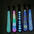 thumbnail image 4 of Davurpey Halloween Show Masquerade Ball LED Glow EL Cold Light Tie, Arrow Decorative Tie, 4 of 11