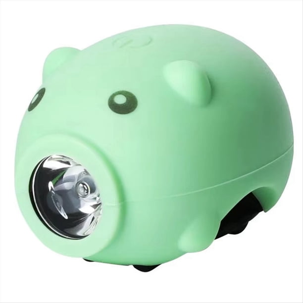 Luz de Bicicleta Recargable Tipo C con Forma de Cerdo para Niños, Accesorio de Ciclismo Tipo Cerdito C