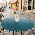 thumbnail image 4 of Blue Ombre Fitted Tablecloth with Elastic Edged, Round Table Cloth for Dining Table, Contemporary Gradient Abstract Art Waterproof Oil Proof Table Cover for Indoor Outdoor 45"-54", 4 of 8