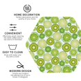 thumbnail image 3 of Yiaed Kiwi Lemon Print Leather Coasters for Drinks - Cup Coasters Coffee Table Kitchen Table Bar, Home & Office Gifts Handmade Drink Coasters-Hexagon, 3 of 6