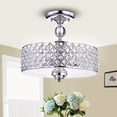 thumbnail image 2 of Warehouse of Tiffany Dyesta Silver Chrome Crosshatch Round Lamp, 2 of 2
