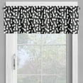 thumbnail image 4 of Ambesonne Board Game Valance & Curtain, Chess Piece Silhouettes, 55"x30", Black and White, 4 of 7