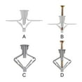 thumbnail image 4 of pitrice Ancrages d'Expansion Tubes d'Expansion en Plastique pour Perçage Vis de Cloison Sèche Boulons Tuyaux, Type 2, 50 Pcs avec Goupilles, 4 of 9