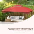 thumbnail image 4 of Patio Umbrellas Outsunny 10' x 12' Gazebo Canopy Replacement, 2-Tier Outdoor Gazebo Cover Top Roof with Drainage Holes, (TOP ONLY), Wine Red,Market Umbrellas, 4 of 9