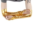 thumbnail image 4 of Doomiva Women's 1920s Shiny Fingerless Metallic Gloves Carnival Elbow Long Gloves with Mermaid Scale Dance Party Clubwear Costume Gold One Size, 4 of 7