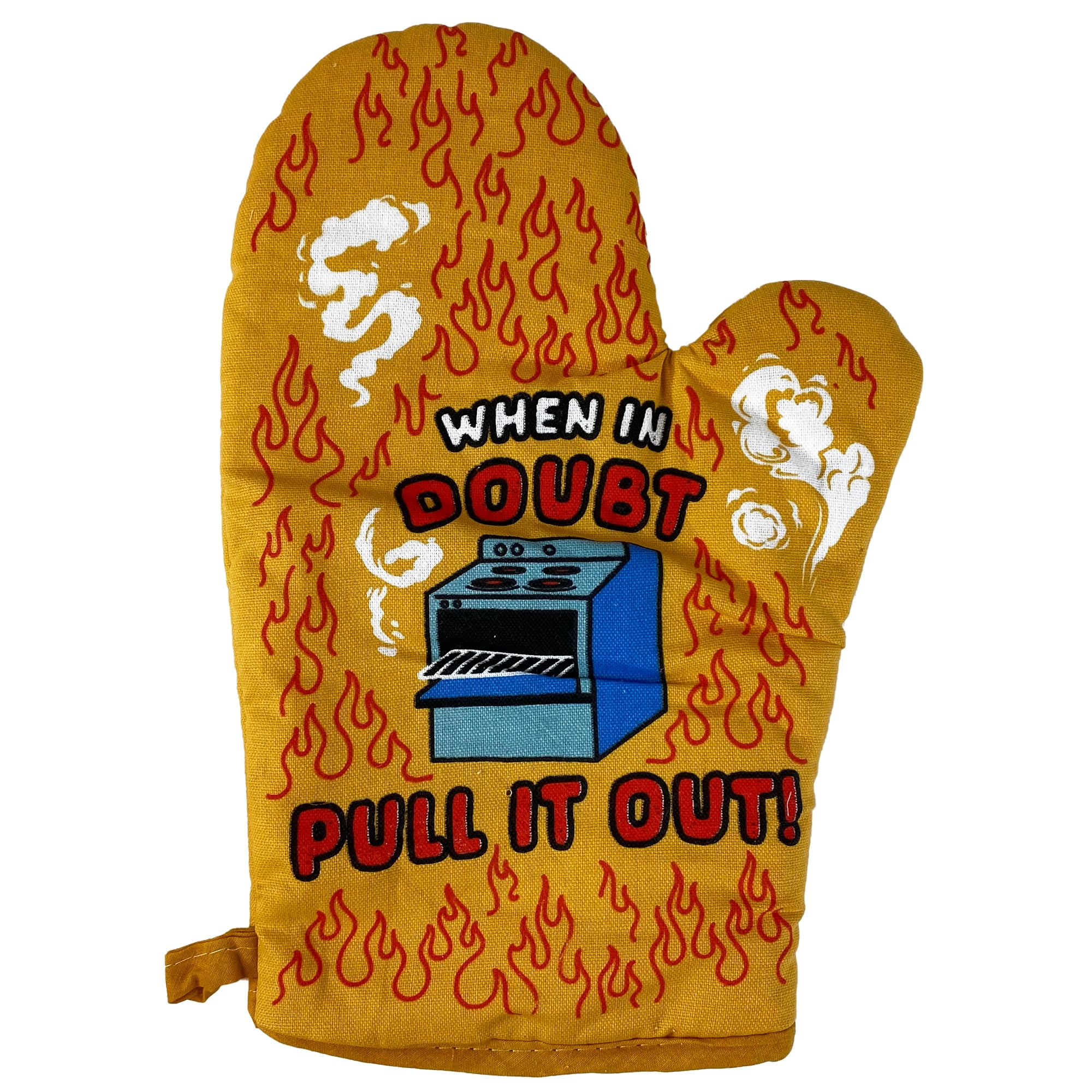 When In Doubt Pull It Out Bulk Oven Mitts | Funny Wholesale Mitts | 4 Pack
