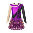 thumbnail image 3 of DPOIS Kids Girls Gymnastic Leotard with Skirt Sets Purple 8, 3 of 7