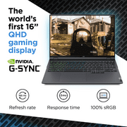 Lenovo Legion 5 Pro 16 Gaming Laptop, QHD 165Hz, AMD Ryzen 7, NVIDIA GeForce RTX 3070, 16GB RAM, 512GB SSD, Windows 11 Home, Storm Grey, 82JQ00F9US