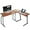 Walnut, variant on L-Shaped Corner Computer Desk Modern Gaming PC Study Table Writing Workstation for Home Office, Black