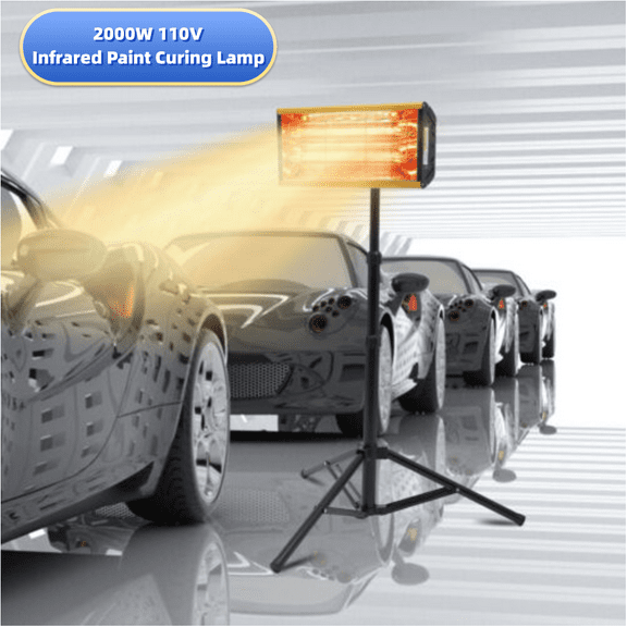 Denest 2000W Infrared Paint Curing Lamp Auto Body Heating Booth Spray Heater Light 110V